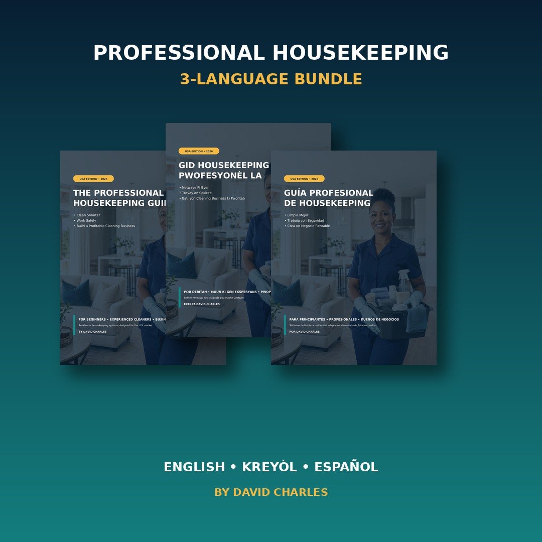 Twa edisyon Professional Housekeeping Guide pa David Charles